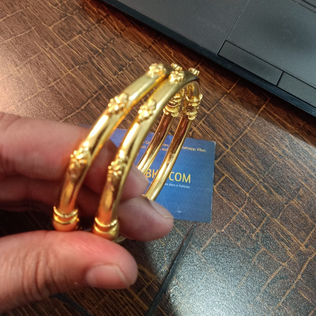 Dhabka Luxury Gold Plated bangle Pair