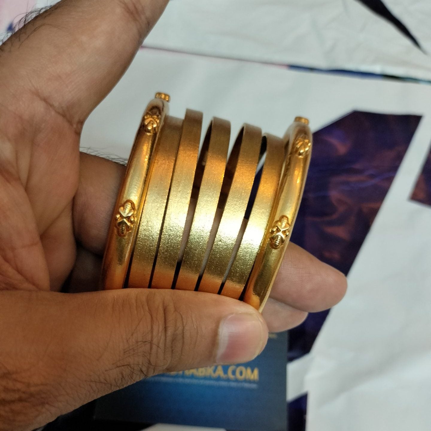 Luxury Class Real Gold Plated 7 Pc Bangle Set