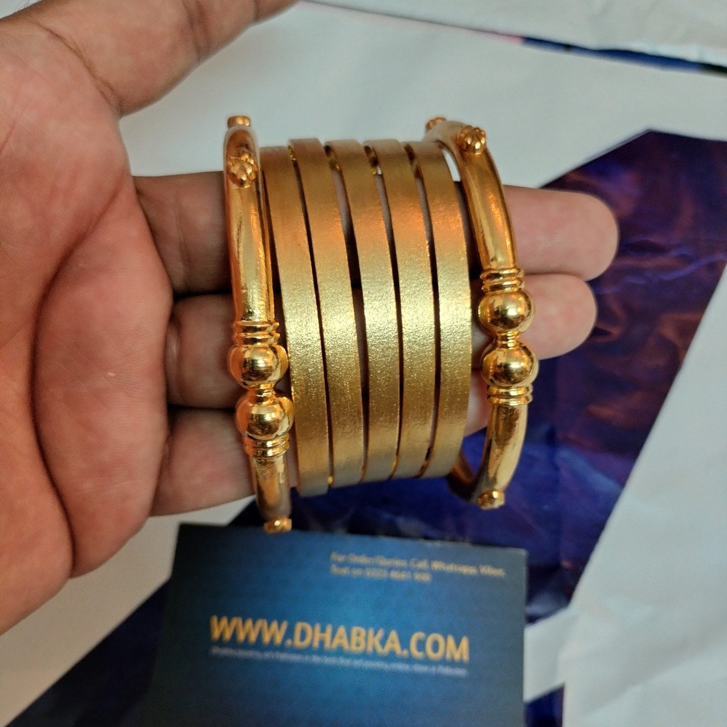 Luxury Class Real Gold Plated 7 Pc Bangle Set