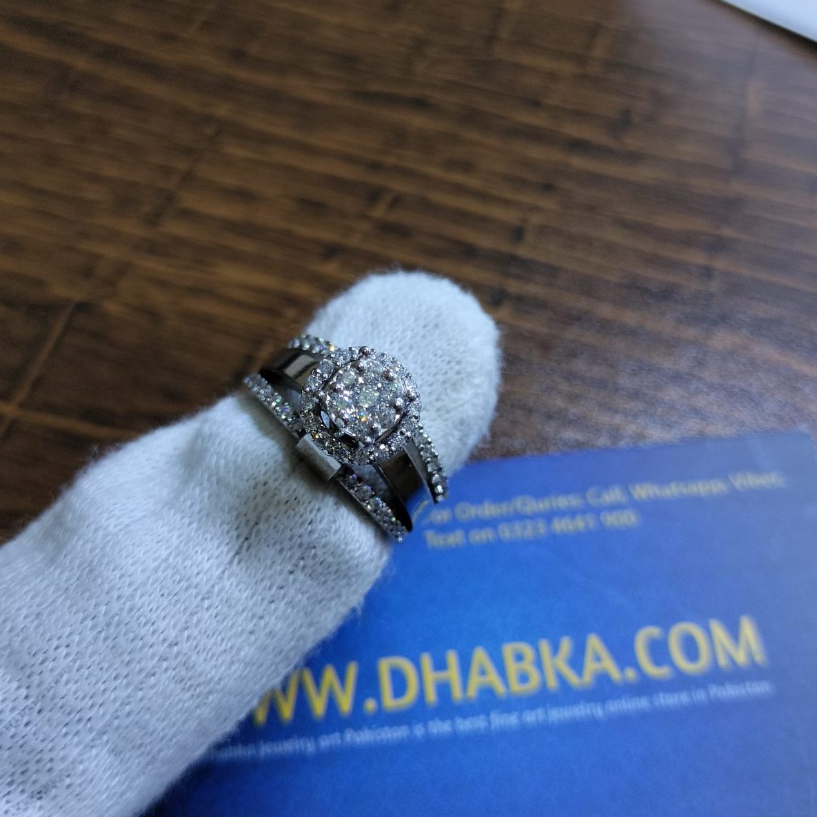 925 Sterling Silver Dimond Look Ring