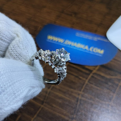 925 Sterling Silver Ring BiG Stone Luxury