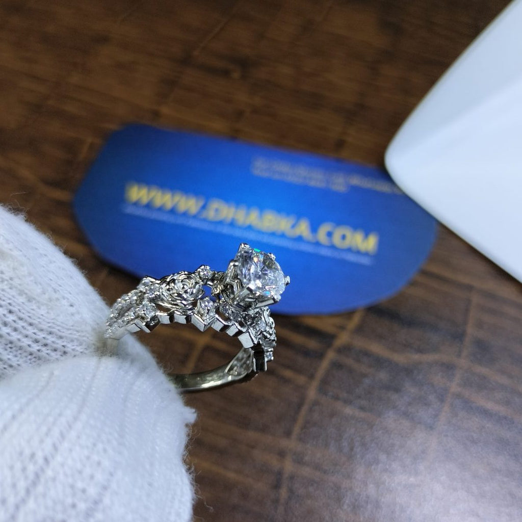 925 Sterling Silver Ring BiG Stone Luxury