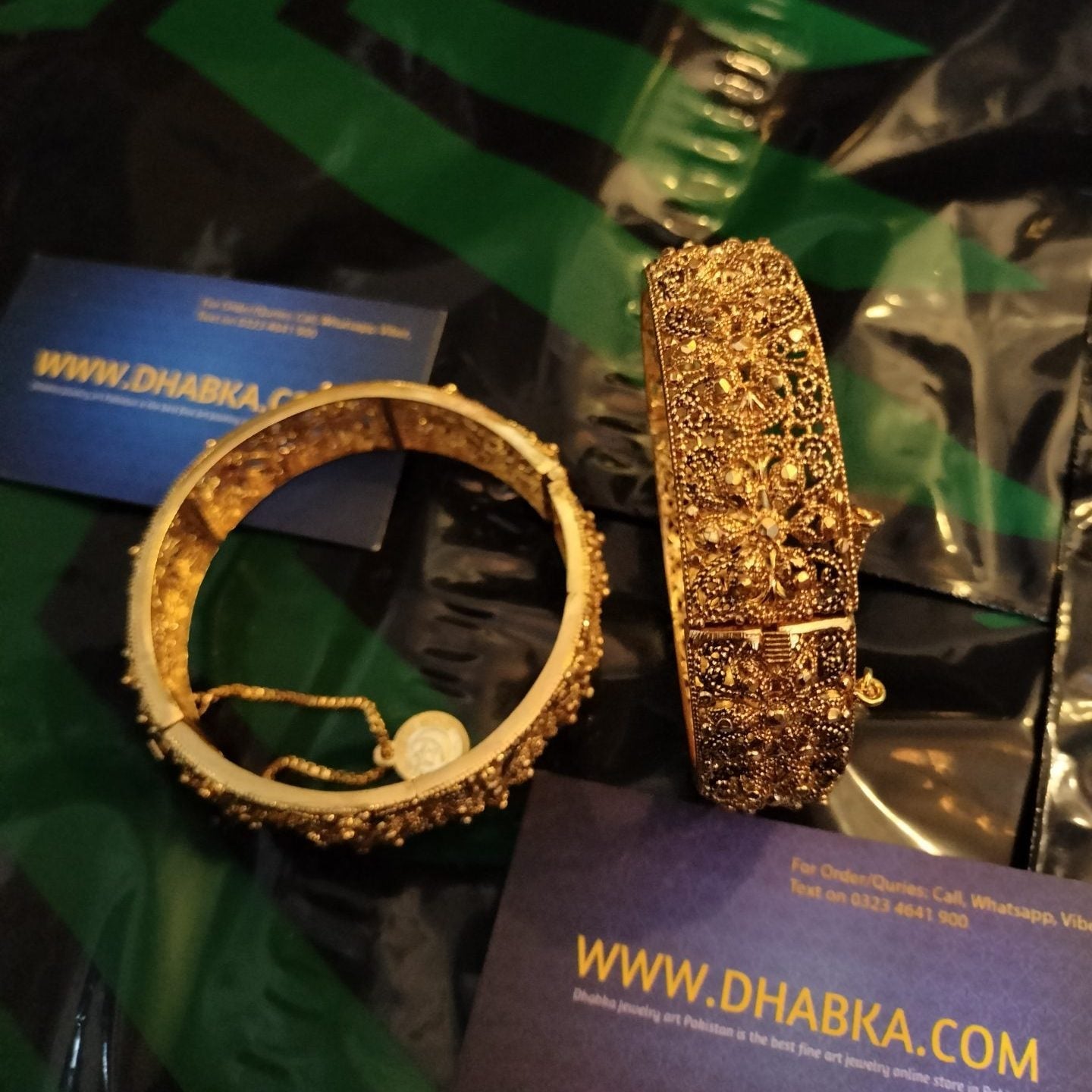 Luxury Class Gold Plated Bangle Pair