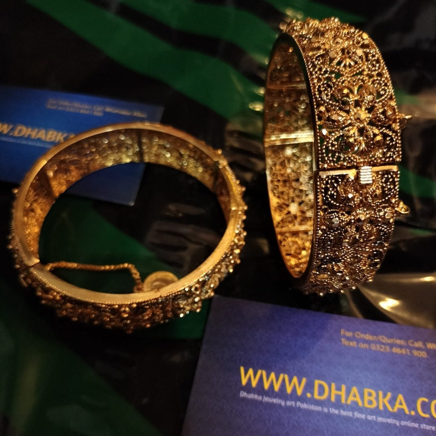 Luxury Class Gold Plated Bangle Pair