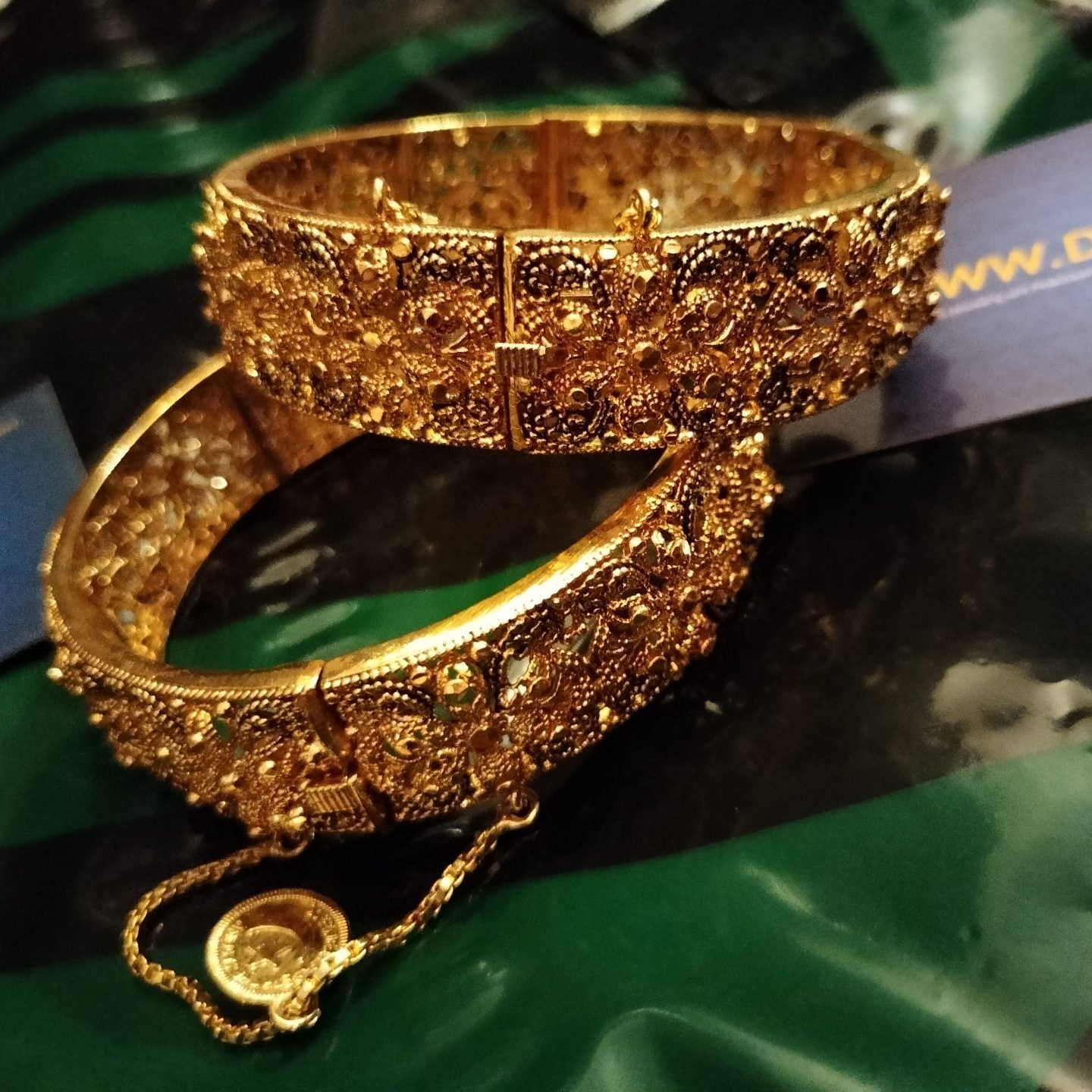 Luxury Class Gold Plated Bangle Pair