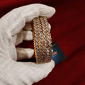 Luxury Designer Gold Plated Rhodium Plated 4 Pc Bangle Set