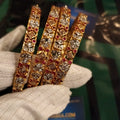 Luxury Designer Gold Plated 4 Pc Bangle Set