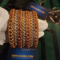 Luxury Designer Gold Plated Rhodium Plated 7 Pc Bangle Set