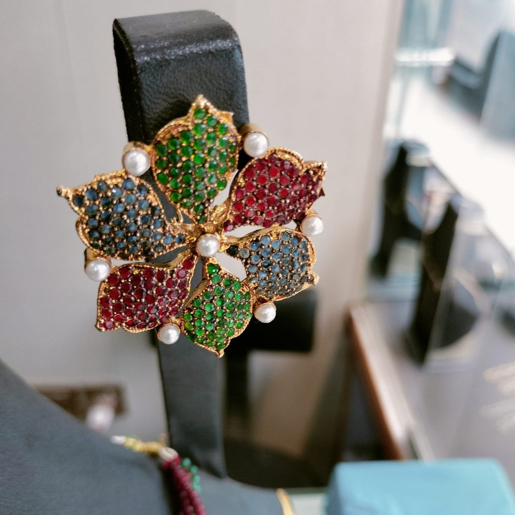 Dhabka Luxury Real Stone Designer Multi Color Mala Set