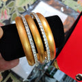Royal Luxury 3 Matt and 2 Stone bangles