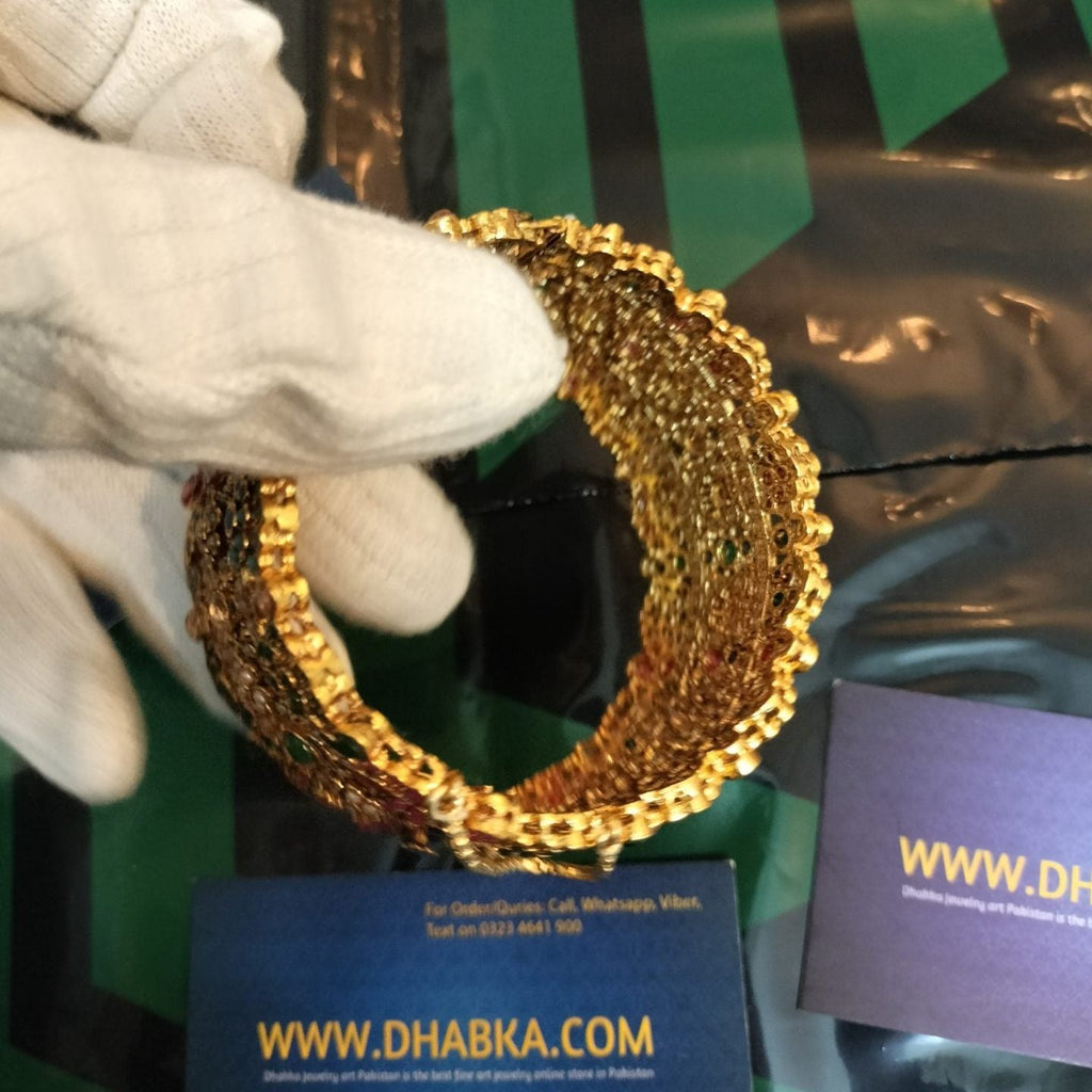 Luxury Gold Plated Pearl Openable Bangle