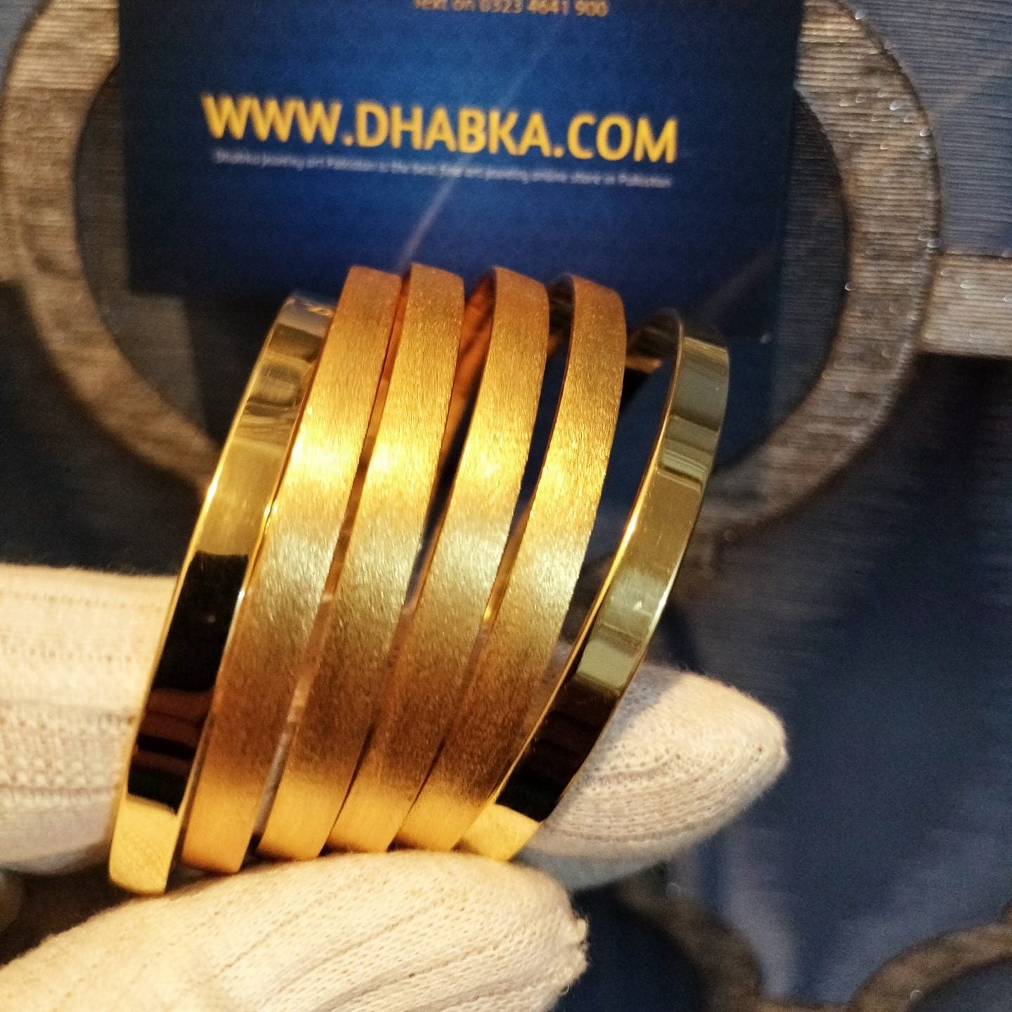 Luxury Real Gold Plated Matt and Shine Chorian (4 Matt and 2 Shine)