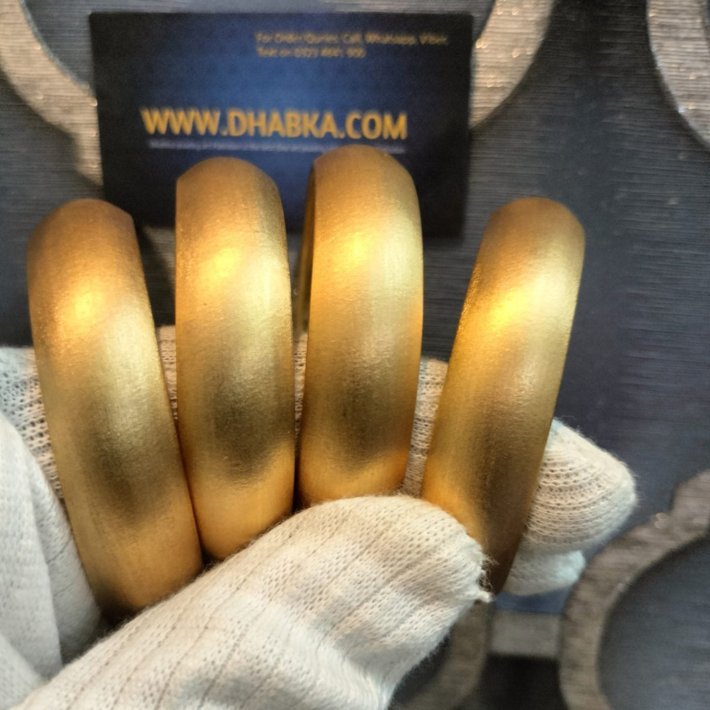 Royal Gold Plated 4 pc Bangle set Matt finished