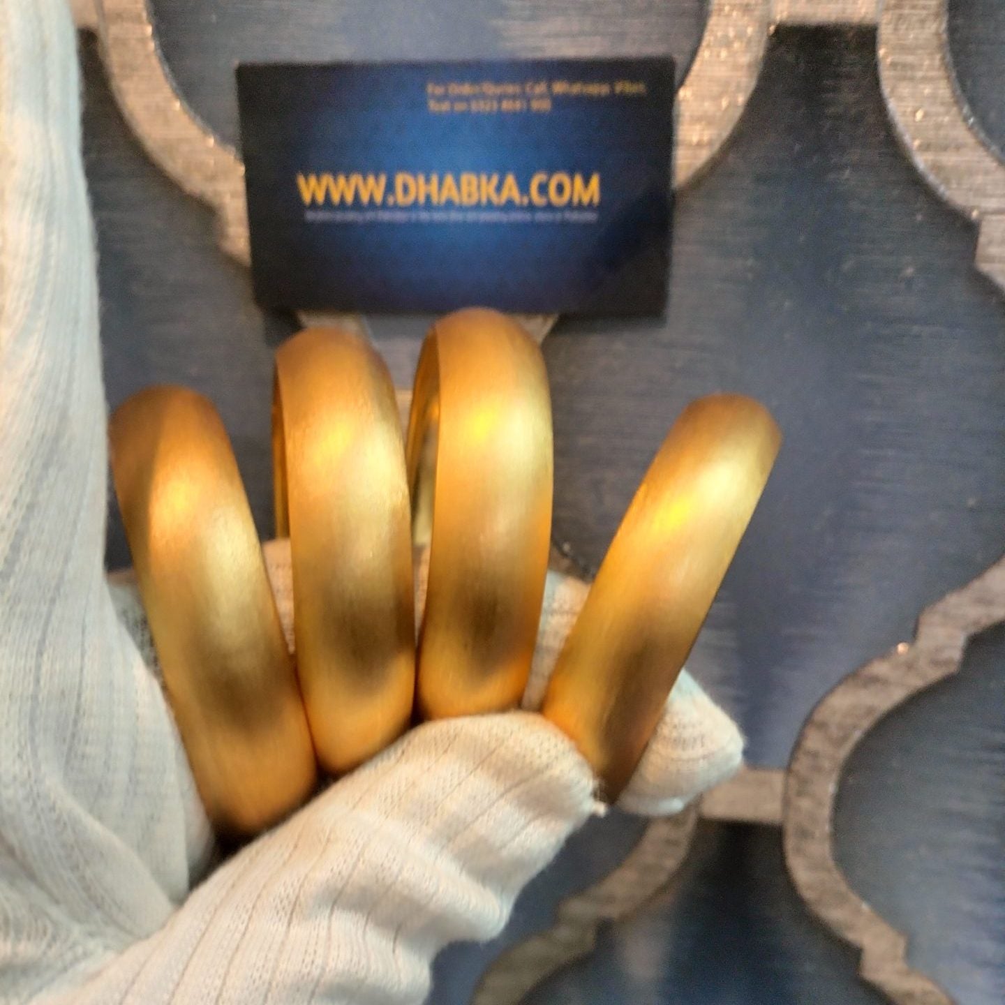 Royal Gold Plated 4 pc Bangle set Matt finished