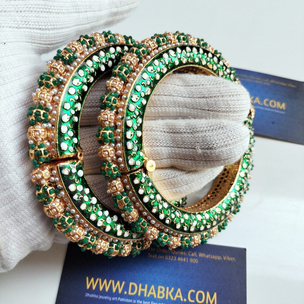 Studded Pearls in Red and Green