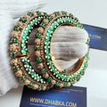 Studded Pearls in Red and Green