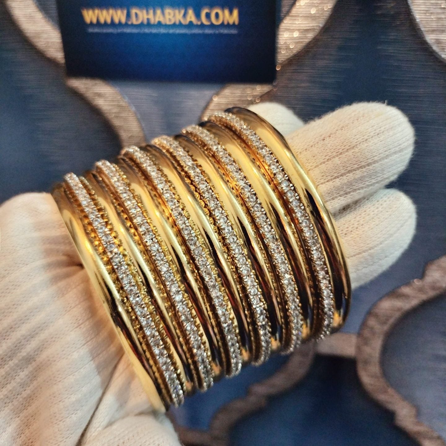 Dhabka Designer real Gold Plated 13 pc Set