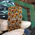 Luxury Designer Real Gold Plated 4 Pc Bangle Set