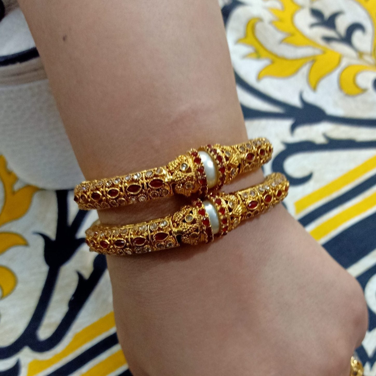 Dhabka Luxury Real Gold Plated bangle Pair