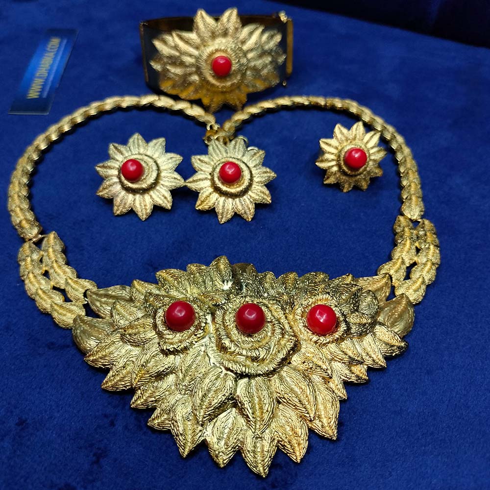 925 Sterling Silver 4 pc Gold Plated Set