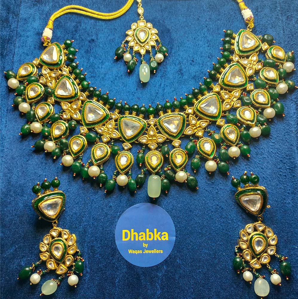 Massionite Polki Kundan Jewelry Set