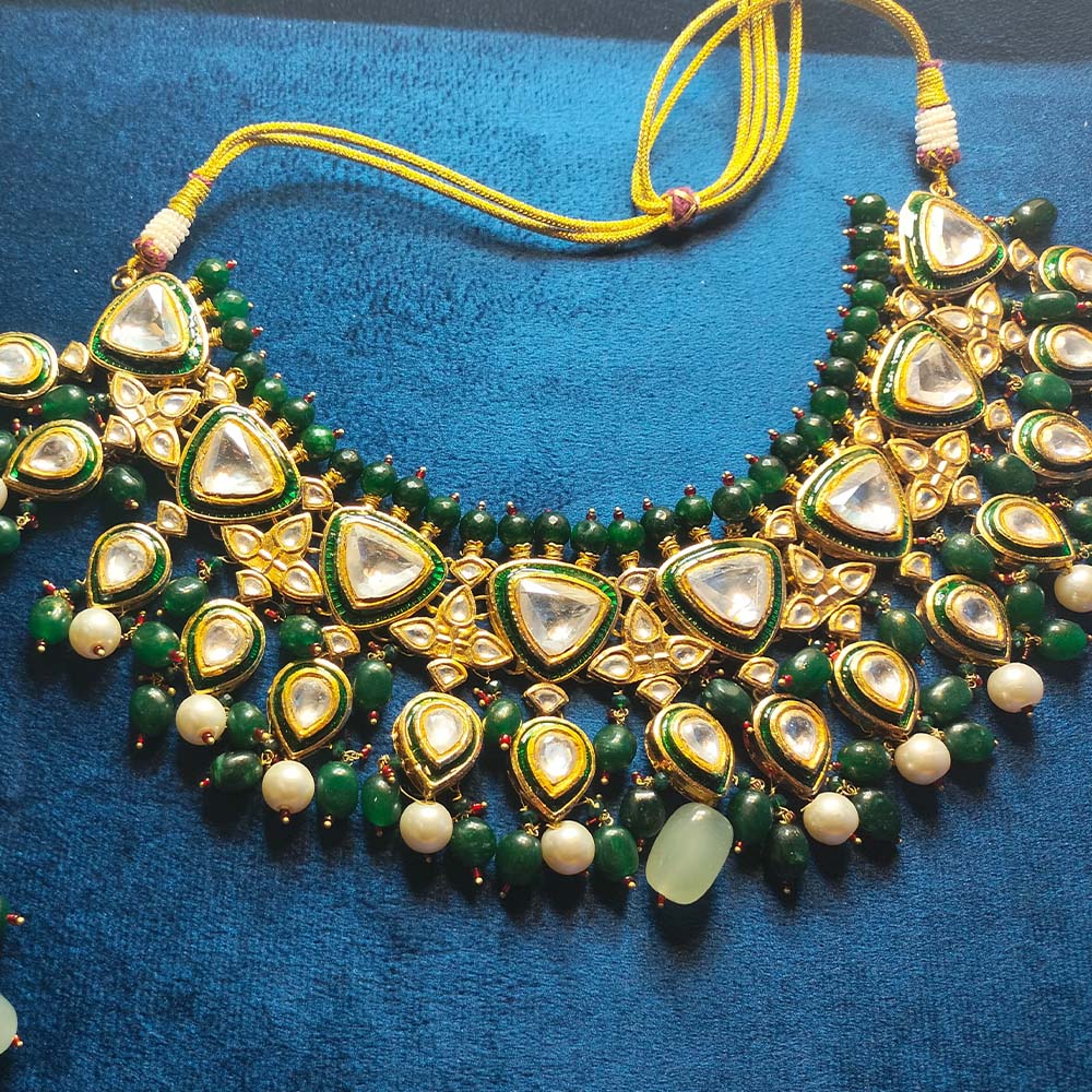 Massionite Polki Kundan Jewelry Set