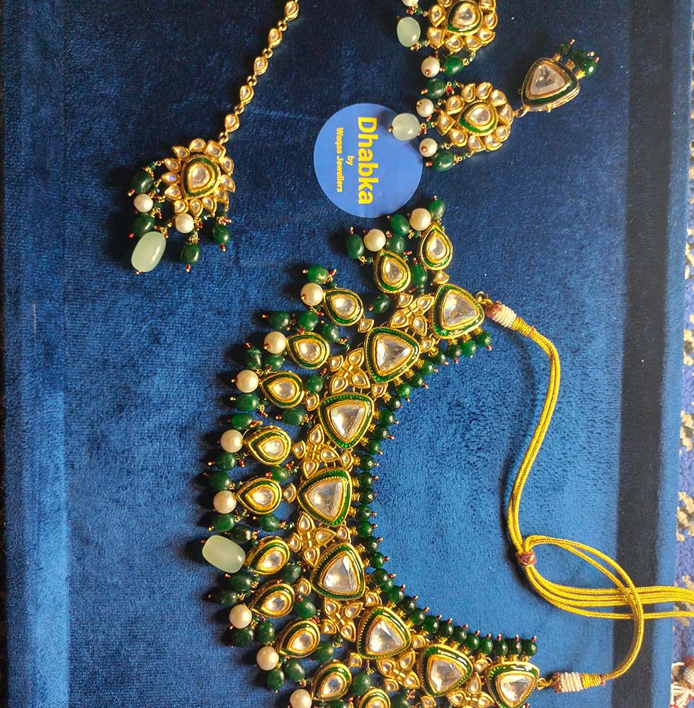 Massionite Polki Kundan Jewelry Set