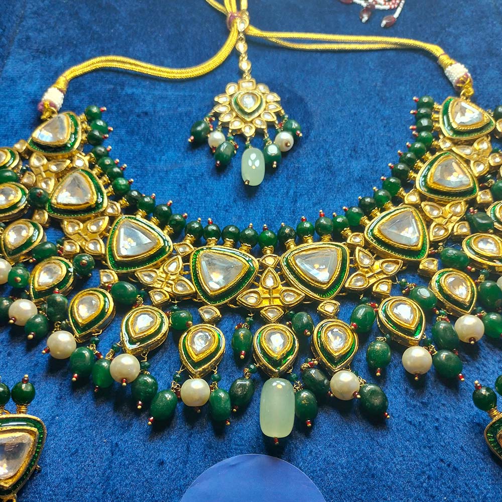 Massionite Polki Kundan Jewelry Set