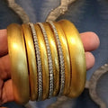Dhabka Luxury 9 pc real gold plated Bangle Set