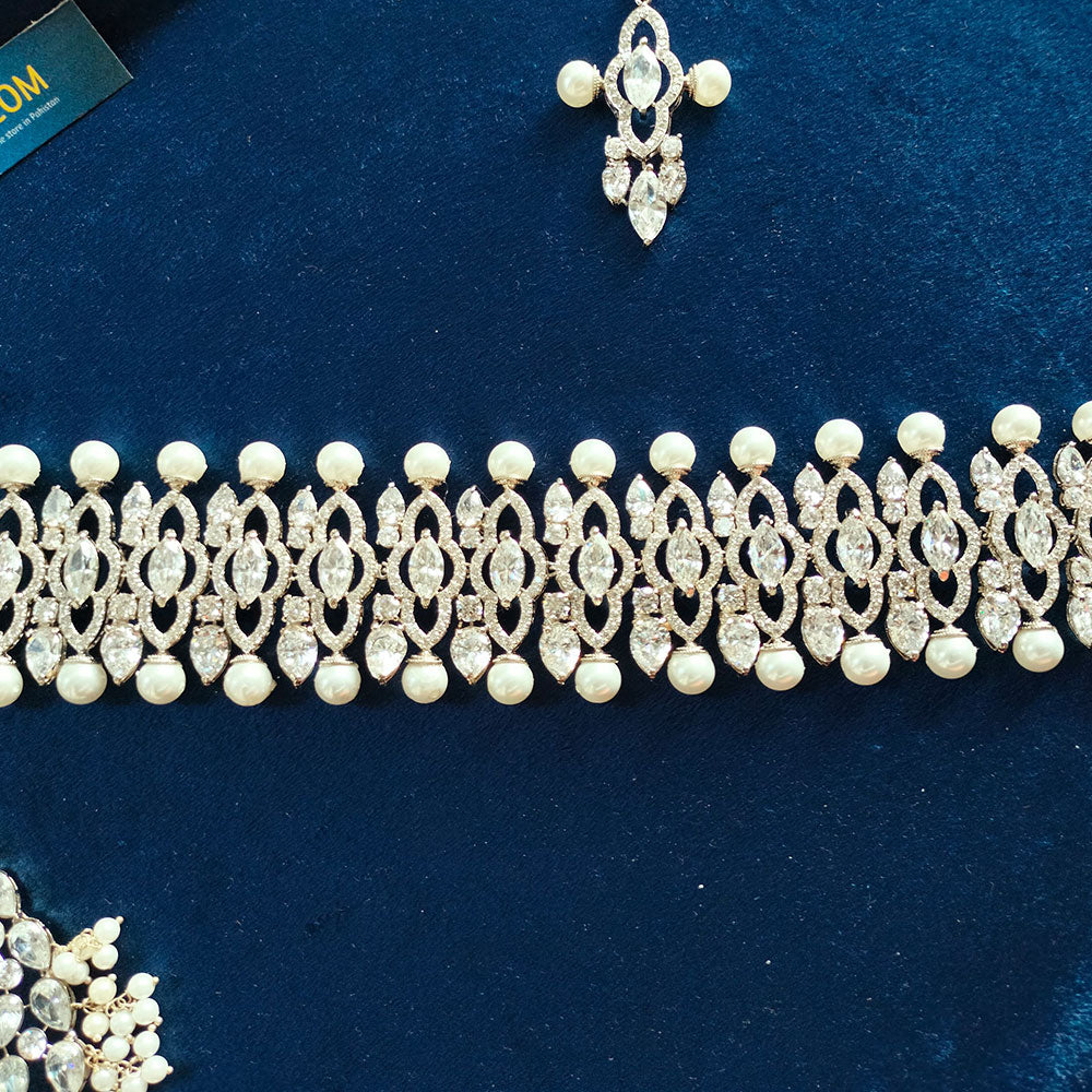 925 Sterling Silver Choker with Big Jhomer