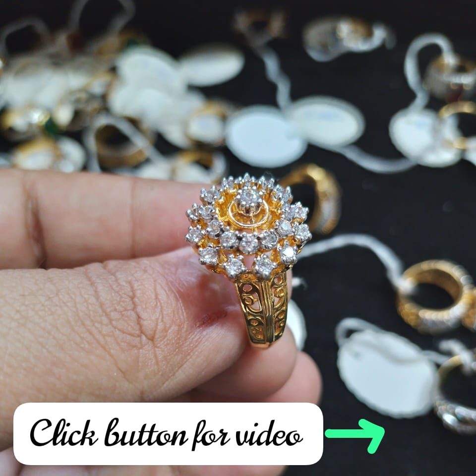 925 Sterling Silver Luxury Designer Gold Plated Ring