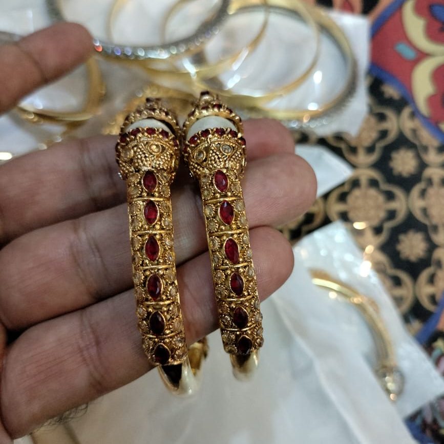 Dhabka Luxury Real Gold Plated bangle Pair