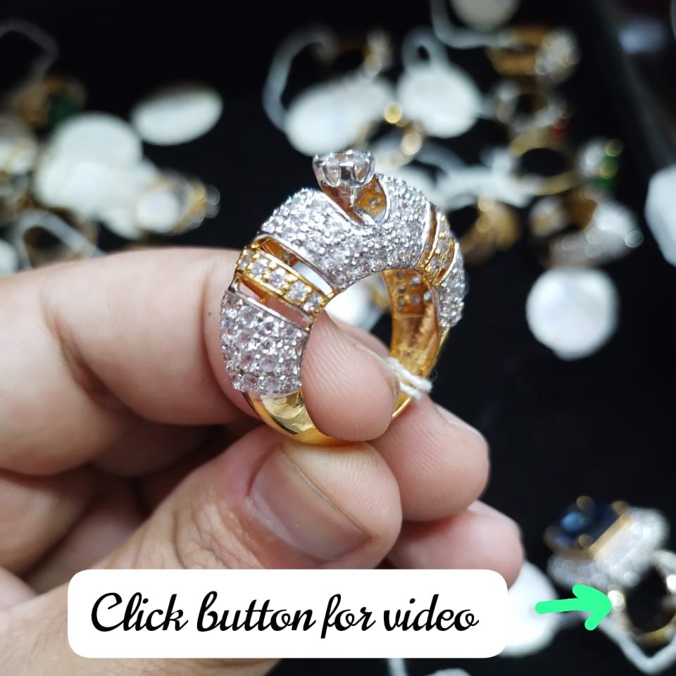 925 Sterling Silver Luxury Gold Plated Ring