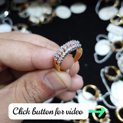 925 Sterling Silver Luxury designer Gold Plated Ring