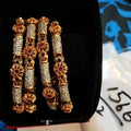 Luxury GangaJamni Gold Plated Bangle Set