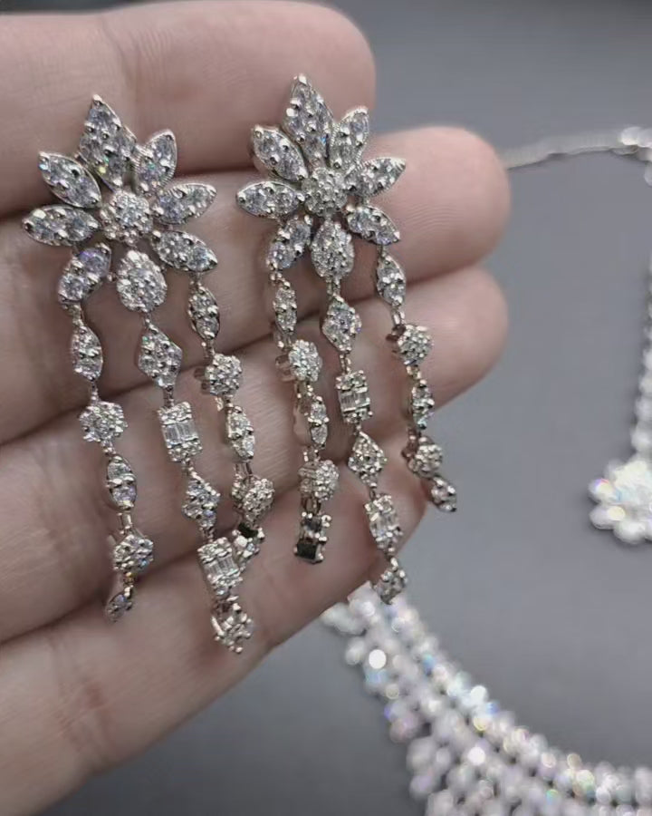 925 Sterling Silver Luxury set with Cubic Zircons