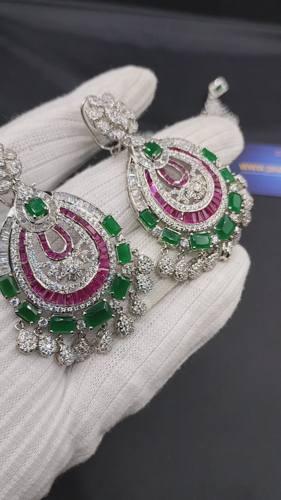 Silver designer earrings deals