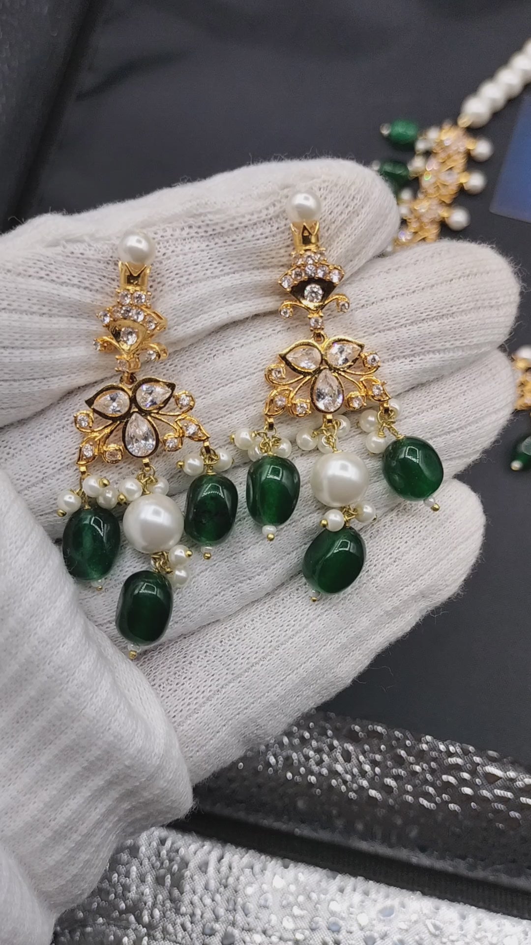 925 Sterling Silver Gold Plated Luxury Jewelry Set