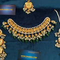 Beautiful Thappa Kundan Real Gold plated jewelry set