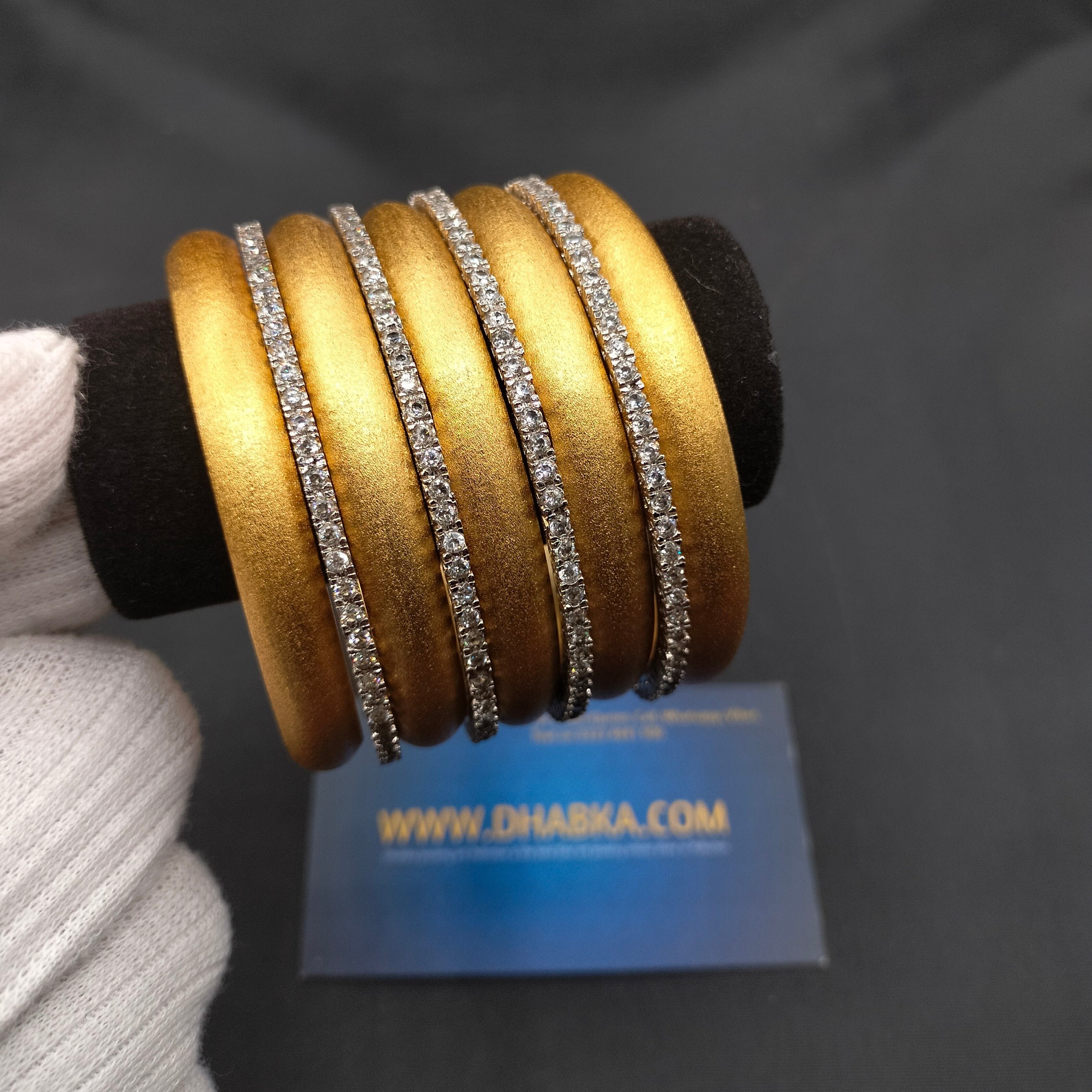 Dhabka Luxury 9 Pc Matt Bangle Set