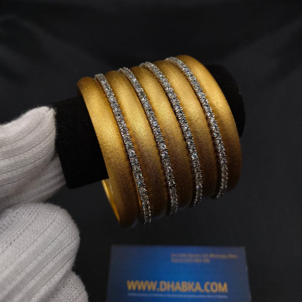 Dhabka Luxury 9 Pc Matt Bangle Set