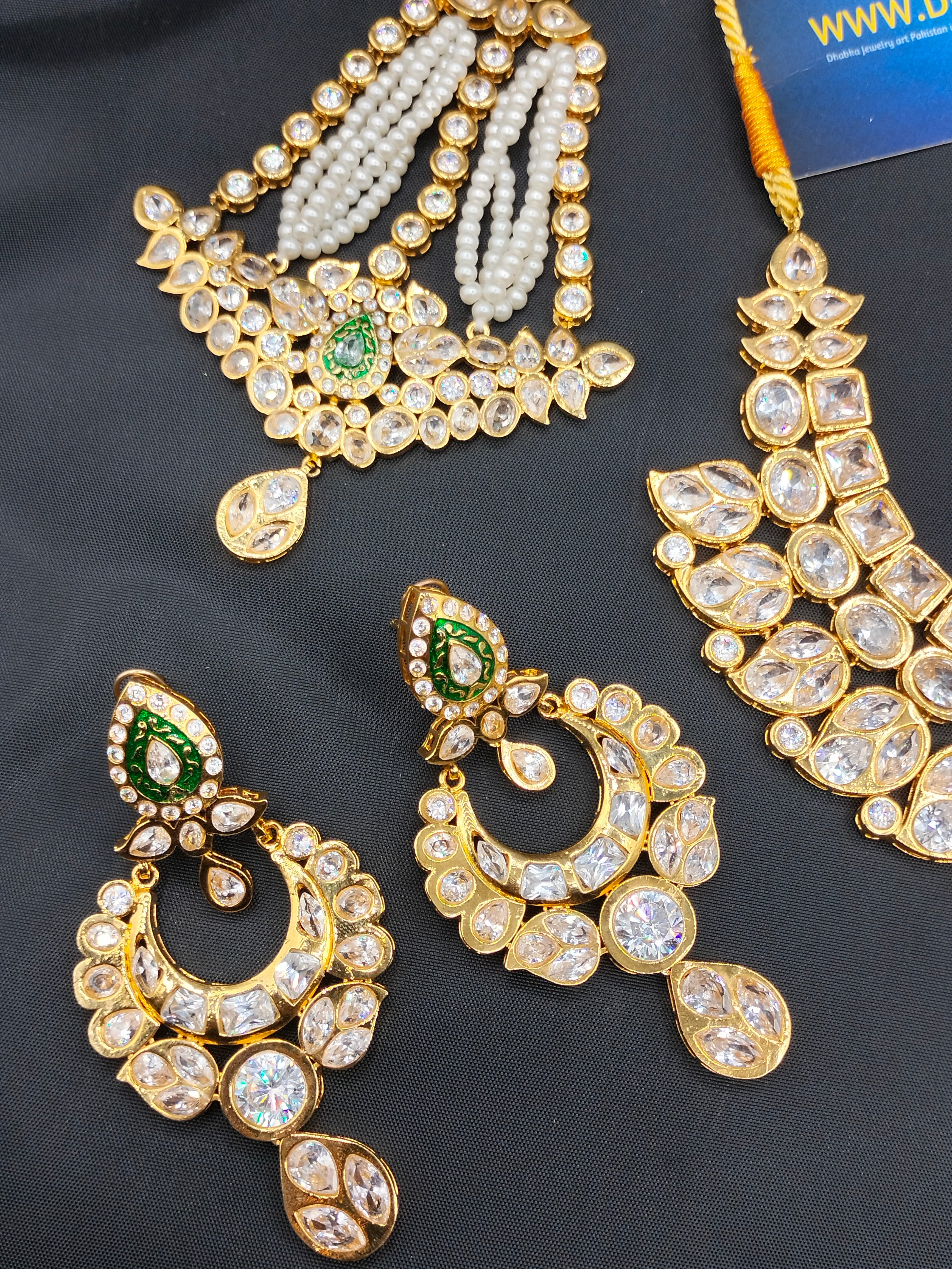 Luxury Class Bridal Set Kundan with Zircon stone